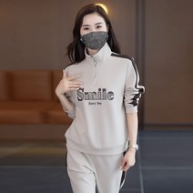 러닝복 패션 캐주얼 세트 운동복 연령을 줄이다 트랜드 기질 옥외