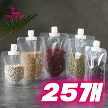 스파우트 파우치 다용도 음료 선식 파우치 주스팩 25개입, 250ml 25개입