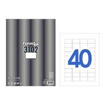 폼텍 바코드용 전산라벨2 47 x 26.9 mm LQ-3102 20p, 40칸, 3개
