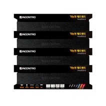 인콘트로 스포츠 헤어밴드 4p, 멜란지블랙, 1개