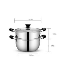 이우미 스테인레스 찜기 찜솥 스튜 냄비 다용도 이단 인덕션 가스레인지 겸용RW1384, 1세트, Type-C