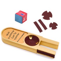 홍스빌리어드 큐가이버 6기능 큐팁 트리머 합금바디 당구 큐대 팁관리, 골드