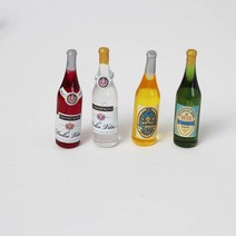 샴페인 (술병) 4p 세트 미니어처 납골당꾸미기 장식 추모관 봉안당 제사상미니어처