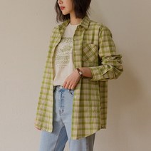 스프링체크 워싱 롤업셔츠