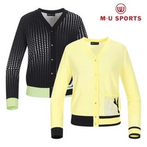 [본사][엠유스포츠]도트 자카드 브이넥 가디건 MU22122NC01