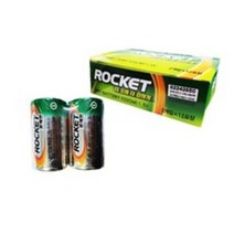 로케트 망간건전지 DM 2개입 1박스(24알) D형 건전지, 1개, 24개