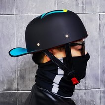 스냅백 오토바이 바이크 반모 헬멧 할리헬멧 경량 레트로 커스텀 전동킥보드 여름용, B