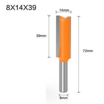 8mm 샹크 라우터 비트 14 16 더블 플룻 스트레이트 스틸 전단 각도 목공 밀링 커터 전기 트리머, [01] 8X14X39MM, 01 8X14X39MM