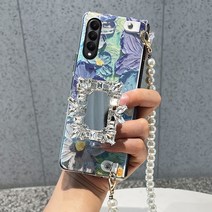 사은품/갤럭시 Z폴드4 Z폴드3 ZFold4 ZFold3 F736 F726 제트폴드4 지폴드3 폴더블폰 큐빅 보석 그립톡 진주 목걸이 스트랩 줄 예쁜 실리콘 젤리 핸드폰 케이스