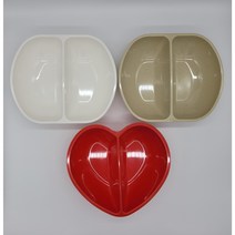 [짬짜면기/짬짜면기 하트] 가볍고 실용적인 짜장면 짬뽕 그릇 중국집 깨지지않는 멜라민접시, 짬짜면기, 짬짜면기, 빨강