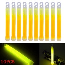 응원봉 흠뻑쇼응원봉 제작 아이돌 야광맨 하트 손가락 형광봉 콘서트 led 야광팔찌 요술봉 10pcs 6inch 산업 등급 글로우 스틱 라이트 스틱 파티 캠핑 비상 조명 글로, 노란색