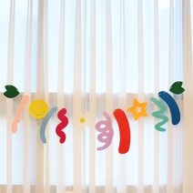 데이지 펠트 생일가랜드 풍선가랜드