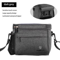 오르트립 새들백 자전거 안장가방 휠업 자전거 앞 핸들 바 가방 프레임 패니어 정리 파우치 MTB 방수 휴, 01 dark gray