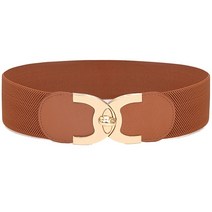 FREELIFE 와이드 탄성 허리 벨트 숙녀 레트로 패션 신축 스트레치 세련된 가죽 드레스 허리띠 여성을위한