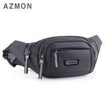 AZMON 프리미엄 멀티포켓 미니힙색 스포츠 웨이스트백 2.5L, 블랙, 360 x 140 x 100mm