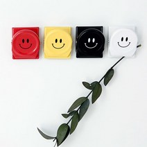 이모티콘 메모홀더 자석집게 4개 예쁜마그넷 자석사진, 레드