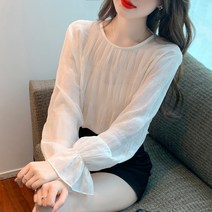 봄 초가을 코디 루즈핏 슬림핏 긴팔 상의 선블라우스
