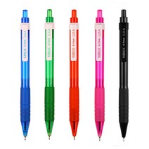 밀룩스 니들 0.7mm 검정심볼펜, 5개입, 골고루