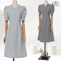 윈 UNE린넨필사선절개버튼원피스