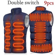 겨울 히터 13 pcs 가열 조끼 재킷 패션 남성 여성 코트 지능형 usb 전기 난방 열 따뜻한 옷 가열 조끼 열선조끼