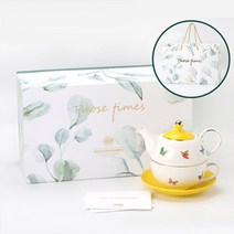플라워 티팟세트 집들이 선물용 찻잔 티포원세트, 4번+선물포장