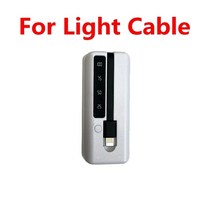 1*18650/18700/20700/21700 배터리 충전기 타입-C USB 포트 보조 케이스 DIY 셸 키트 휴대폰 박스 케, 05 Light Cable White