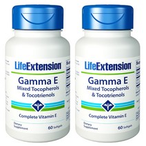Life Extension 미국 직배송 ) 조티펜스 펜벤다졸 파나쿠어 와 함께 먹는 비타민E 라이프익스텐션 감마E 60 정, 2팩, 60정
