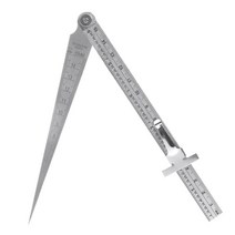 스테인레스 스틸 용접 테이퍼 게이지 게이지 게이지 구멍 검사 시험 통치자, Silver, Silver_One Size