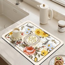 NEW규조토식기건조매트 규조토 드라잉매트 주방 조리대패드 식기건조 씽크대패드, 3-1.블루S