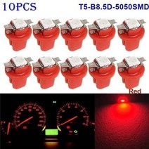 10PCS T5 슈퍼 밝은 LED 전구 자동차 패널 게이지 Speedo 대시 램프 자동 보드 계기판 조명, red