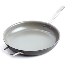 GreenPan 채텀 경질 양극 산화 건강한 세라믹 논스틱 11 프라이팬 PFAS 없음 식기세척기 안전 오븐 회색, 도우미 손잡이가 있는 13