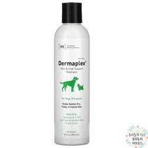 국제 수의학 더마플렉스 스킨&코트 지원 샴푸 강아지용 신선한 향 8floz (236ml), 상쾌한 향, 236ml 2병