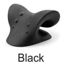 목 베개 목 어깨 경추 척추 교정 지압 요법 견인 치 머리 등 긴 베개 통증 완화 바디 기, 01 black