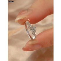 DFMEI ins 모산 큐빅 반지 웨딩링