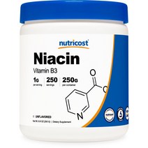 뉴트리코스트 니아신 비타민 B3 무맛 글루텐 프리, 250g, 1개