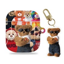 나인틴프라이데이 에어팟 버즈 호환 햅삐 곰돌이 케이스, 에어팟 1세대/2세대