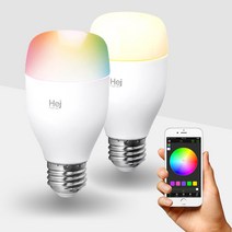 헤이홈 스마트 전구 led 컬러 밝기 조절 IoT 조명 스마트싱스 연동, 풀컬러(RGBW), 1개