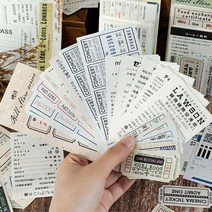 100장 도무송 빈티지 스티커 세트, 레스토랑 티켓