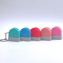 [스탬프스토리] 휴대용스탬프+네임스탬프+만년스탬프 주문제작 스탬프, 파랑케이스-빨강잉크