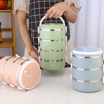 생활풍경 3단 도시락통, 로즈핑크