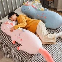 뽀글이 여자 쿠션 침대 위 슈퍼 소프트 유니콘 선물 모찌 공룡 생일선물 강아지인형 인형 캐릭터 쿠션, 옵션03, 세트(1.5m 랜덤 60cm 피규어 배달)