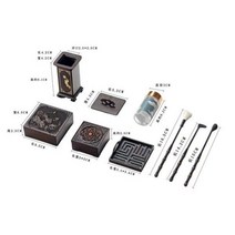 순수 구리 연소 블루 인센스 세트 고급 씰 도구 파우더 입장 샹윤 버너, Set 4 Without box