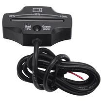 12V 24V LED 납산 축전지 표시기 게이지 배터리 레벨 모니터 골프 카트 해양 오토바이 트럭 지게차, [01] Black