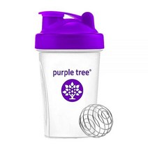 Purple tree 단백질 쉐이크 병 누출 방지 믹서 컵 스테인리스 스틸 블렌딩 볼 포함 | 단백질 수분 공급 및 보충제 믹스용 591.5ml(20온스) 쉐이커 블렌더