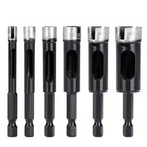 철공용드릴비트 세트 1PCS 6mm 8mm 10mm 12mm 14mm 16mm 육각 생크 소결 대리석 화강암 구멍 오프너 Brazed 다이아몬드 세라믹 타일 드릴 비트, 1.6mm