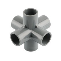 PVC배관자재 1pc 20/25/32mm 3/4/5/6 방향 3 차원 PVC 커넥터 물 파이프 피팅 DIY 플라스틱 조인트, [03] I.D 32mm, [04] 6-Way