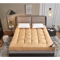 굿잠 기숙사 두꺼운 매트리스 싱글 더블 퀸 킹 소프트 토퍼 매트리스, E. 낙타_90x200cm