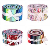 144Pcs 다채로운 직물 스트립 번들 바느질 DIY Precut 공예 직물 천, 여러 가지 빛깔의, 면