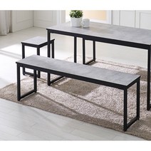 뉴욕미니멀 스틸컬러 2인용 식탁 벤치의자(120cm 3색) 체어 형 현관 거실, 브라운