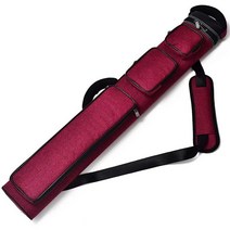 Collapsar 2X4 하드 풀 큐 타원형 당구 스틱 휴대용 케이스(다양한 색상 가능), Red Nylon